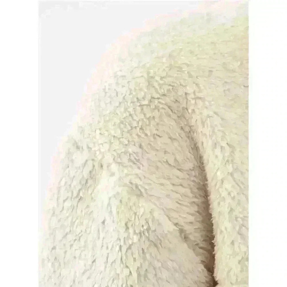 Girlfriend Collective Cream Yellow Recycled Fleece Half Zip Sweatshirt Pockets - Picture 16 of 16